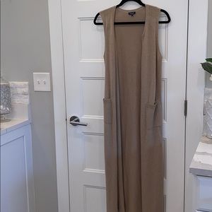 Women’s Splendid sleeveless cardigan vest khaki